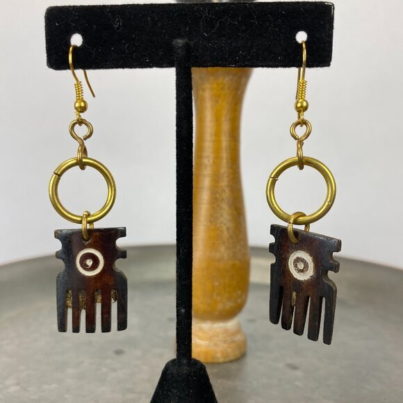 Handmade Jewelry - NWOT Handmade Kitana Bone Comb Earrings